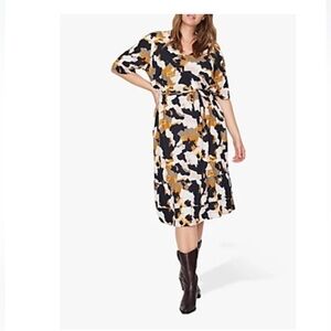 juna rose curve jivas midi dress vanilla rose